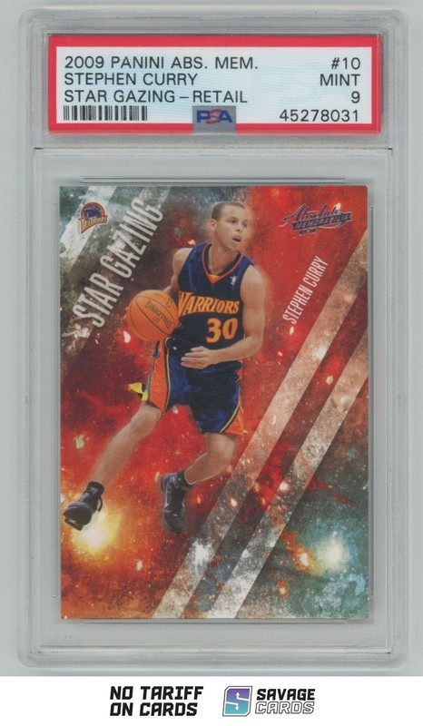 2009-10 Panini Absolute Star Gazing Retail Stephen Curry RC #10 PSA 9