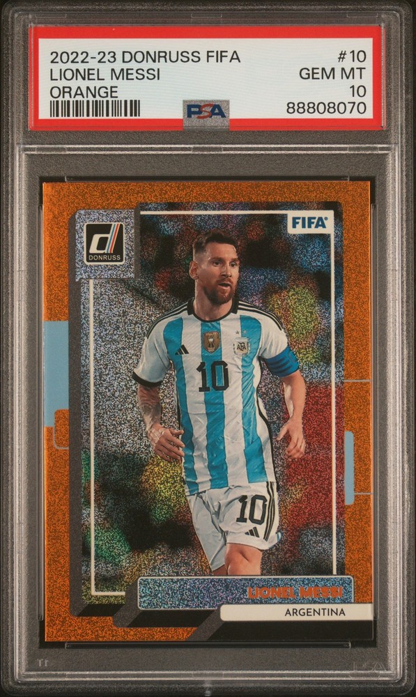 2022 Panini Donruss Fifa #10 Lionel Messi PSA 10