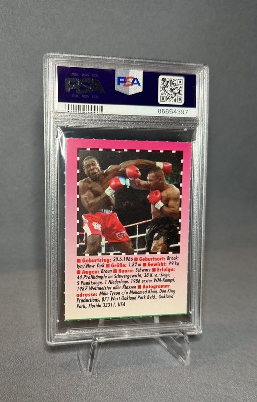 1996 Bravo Sport MIKE TYSON Champion Cards Rare German Magazine PSA 4 view 2