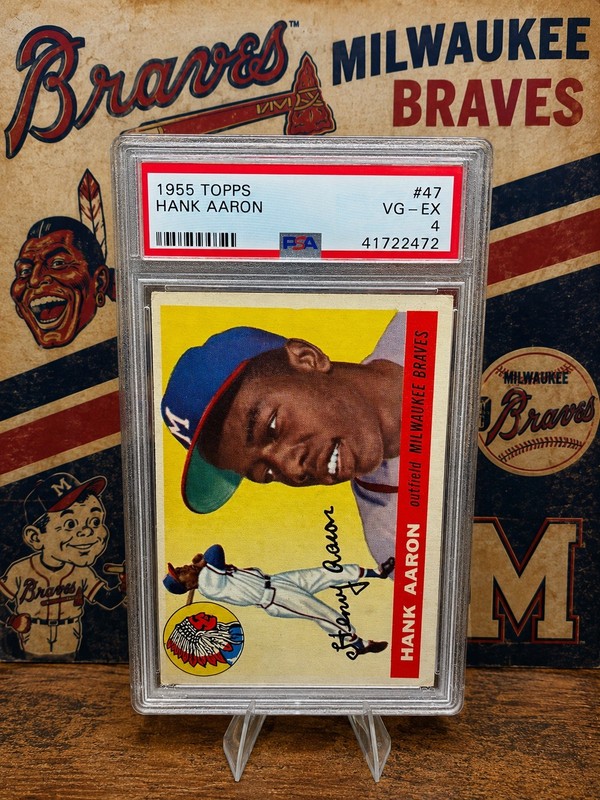 1955 Topps - Hank Aaron #47 • PSA 4