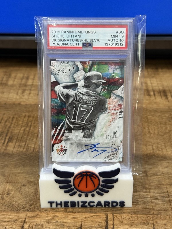 2019 Diamond Kings Shohei Ohtani DK Signatures Holo Silver Auto #/49 PSA 9/10
