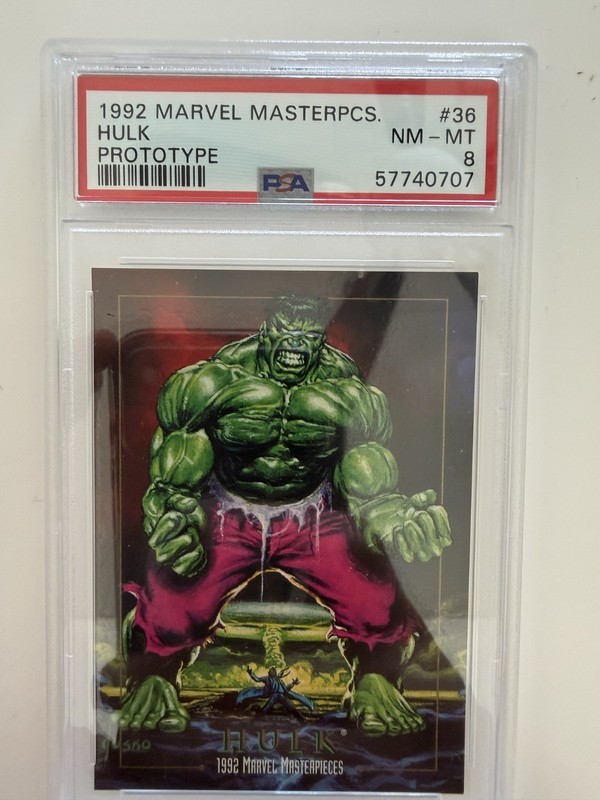 1992 Marvel Masterpieces PROTOTYPE Hulk #36 PSA 8