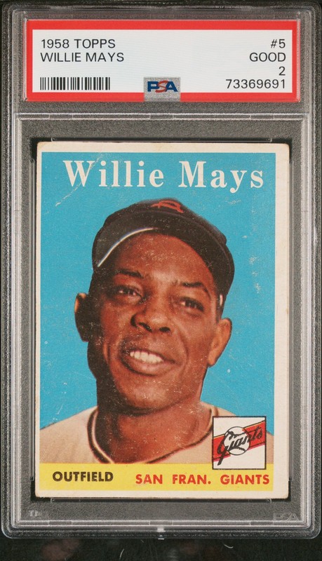 1958 Topps #5 Willie Mays PSA 2
