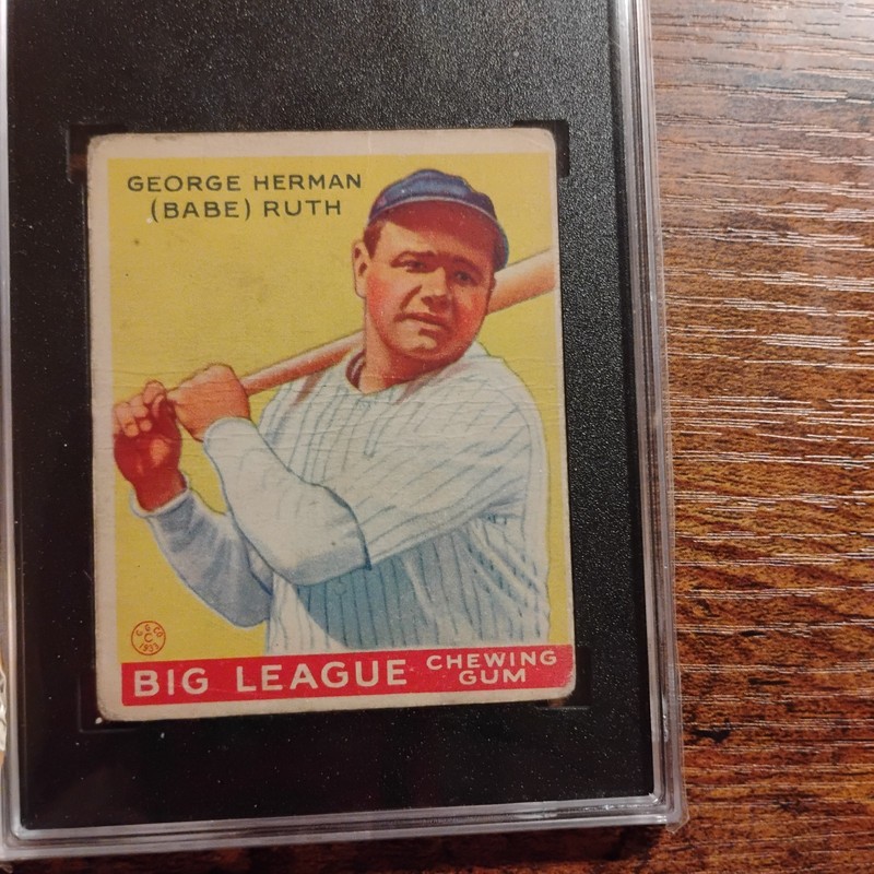 Babe Ruth 1933 Goudey #53 Yellow SGC 1.5 view 2