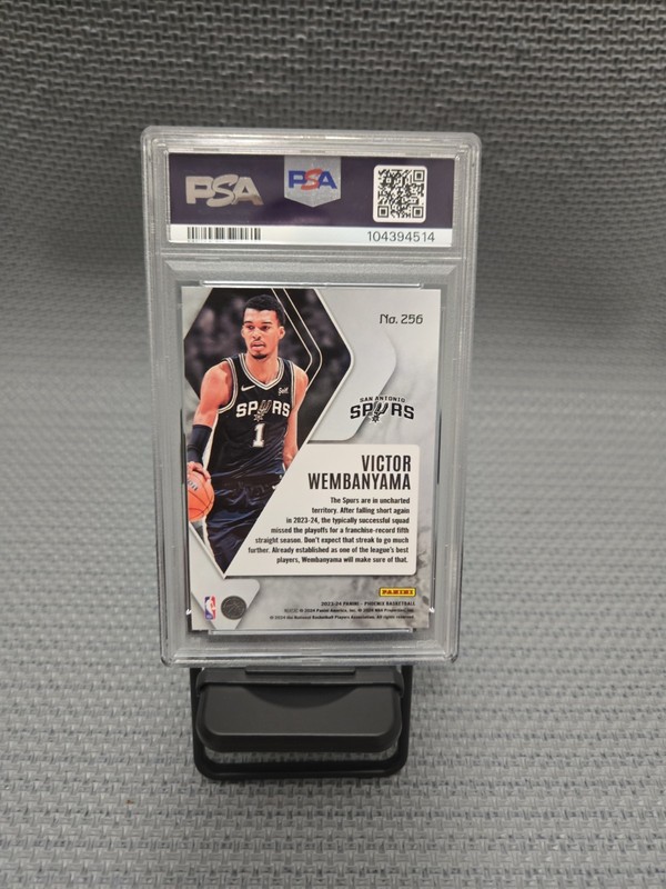 2023 PANINI PHOENIX RED ICE #256 VICTOR WEMBANYAMA PSA 10 view 2