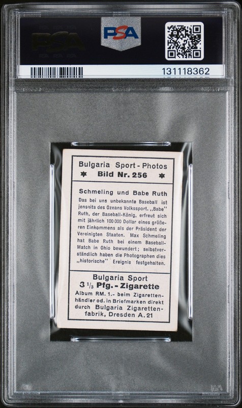131118362 Babe Ruth Max Schmeling 1932 Bulgaria Sport Photos #256 PSA 4 view 2