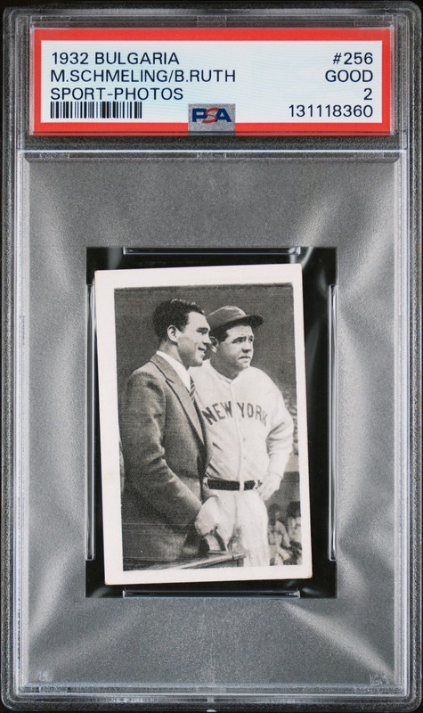 131118360 Babe Ruth Max Schmeling 1932 Bulgaria Sport Photos #256 PSA 2