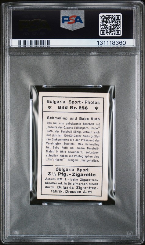 131118360 Babe Ruth Max Schmeling 1932 Bulgaria Sport Photos #256 PSA 2 view 2