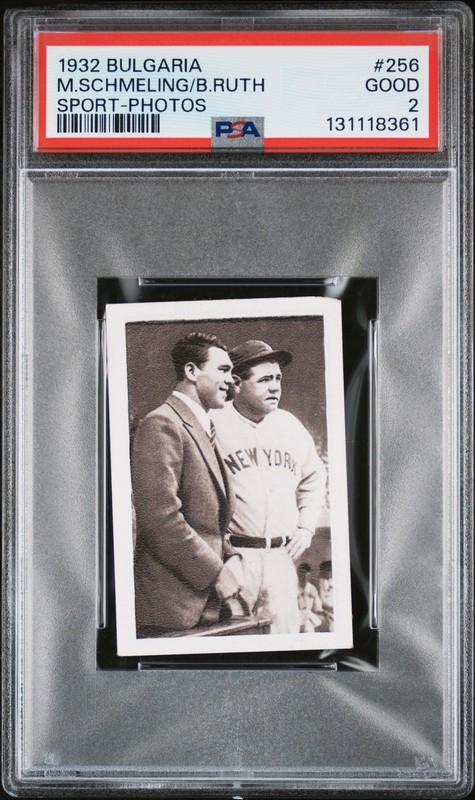 131118361 Babe Ruth Max Schmeling 1932 Bulgaria Sport Photos #256 PSA 2