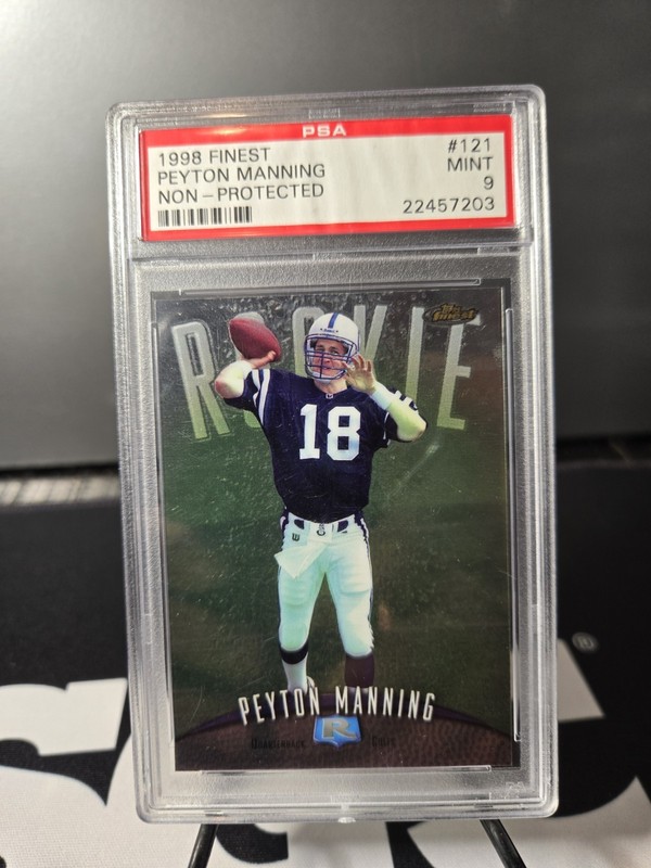1998 Topps Finest Peyton Manning #121 No Protector - PSA 9