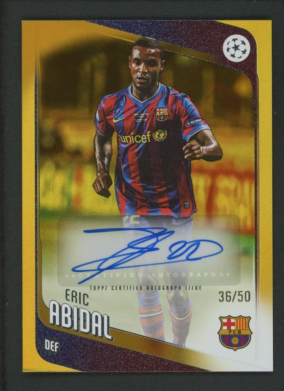 2026 ERIC ABIDAL 36/50 AUTO TOPPS UEFA CHAMPIONS LEAGUE AUTOGRAPHS (read)