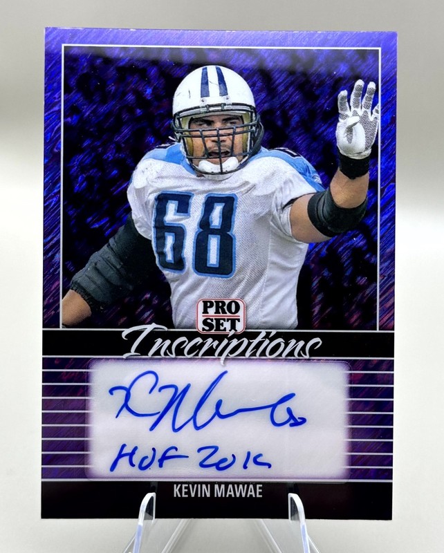‼️2024 Leaf Kevin Mawae Auto #1/1 One of One LSU Jets Titans Insc. HOF 2019 view 1