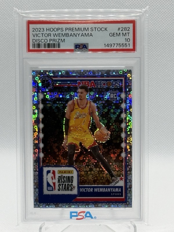 2023-24 NBA Hoops Premium Stock - Rising Stars Victor Wembanyama #282 PSA 10 RC