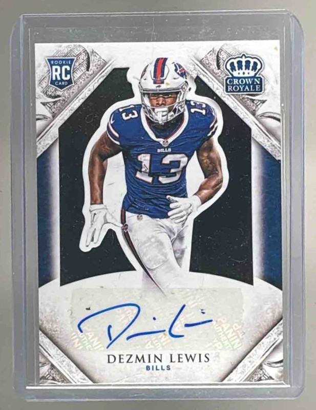 Dezmin Lewis 2015 Panini Crown Royale #178 Black Rookie RC Auto 1/1