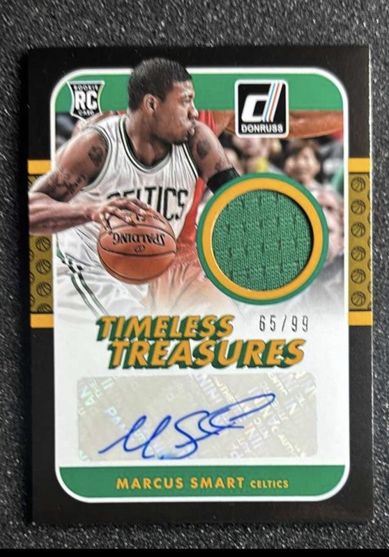 Marcus Smart 2014-15 Donruss Game Used Patch Auto /99 Timeless Treasures Lakers
