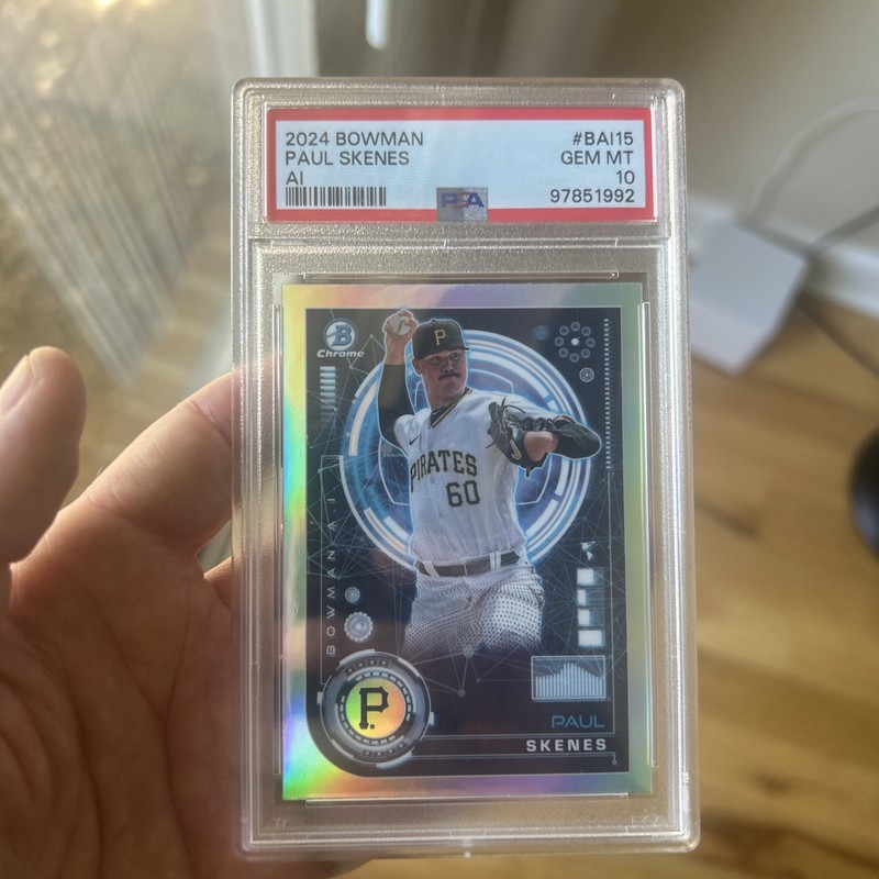 2024 BOWMAN AI #BAI-15 PAUL SKENES PIRATES PSA 10 GEM MINT