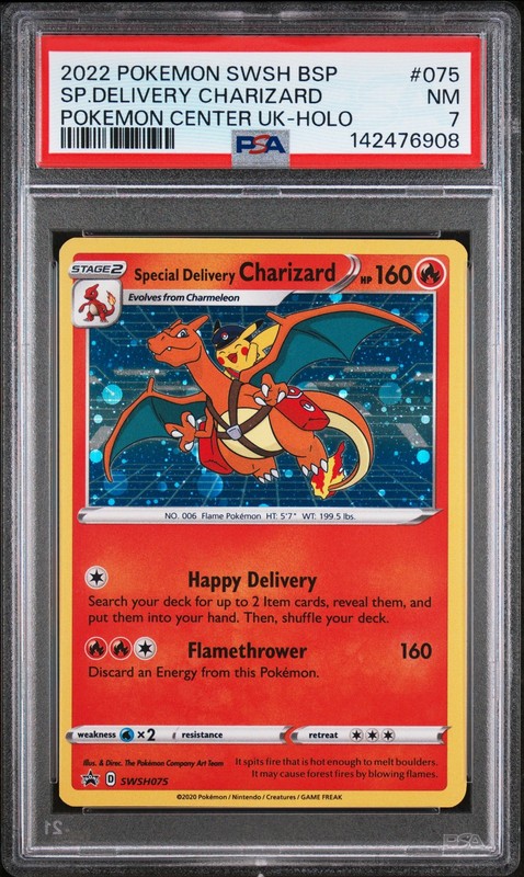 2022 Pokemon SWSH Black Star Promos 075 Special Delivery Charizard PSA 7 - 6908