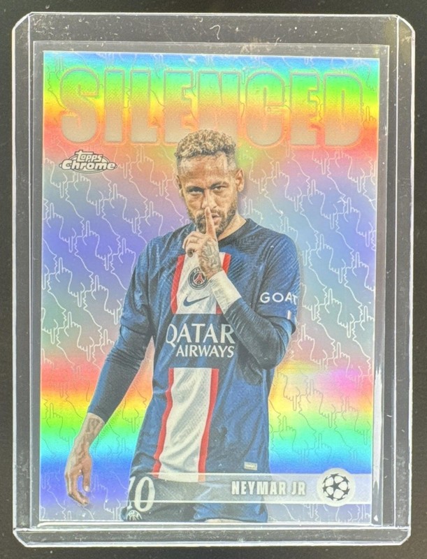 Neymar Jr 2025 Topps Chrome UEFA CC #SHH-1 Silenced