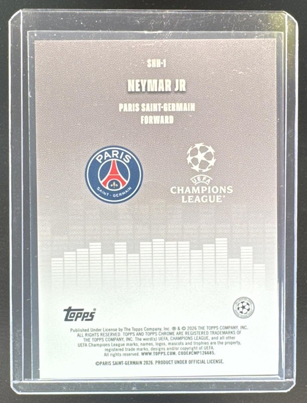 Neymar Jr 2025 Topps Chrome UEFA CC #SHH-1 Silenced view 2