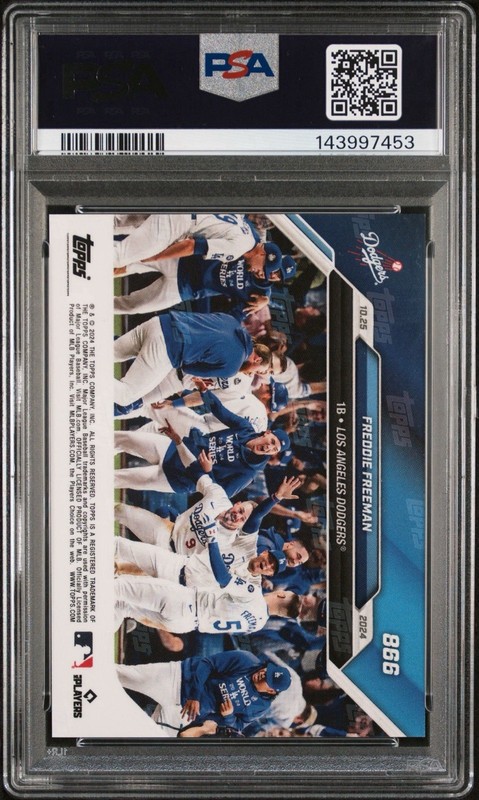 2024 Topps Now Freddie Freeman #866 Dodgers PSA 10 GEM MINT view 2