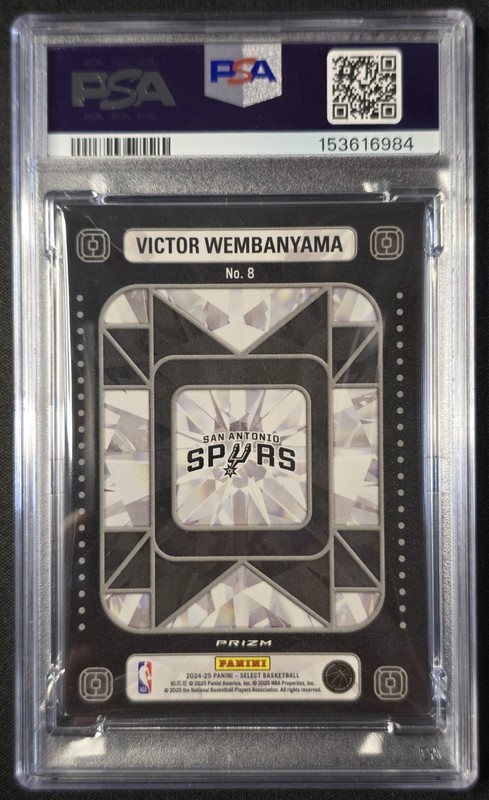 Victor Wembanyama 2024-25 Panini Select Crown Jewels NM-MT 8 Prizm SSP #8 view 2