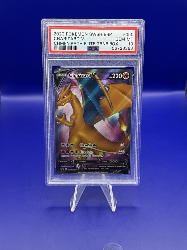 2020 Pokemon SWSH Charizard V Elite Trainer Box #050 Gem Mint Psa 10
