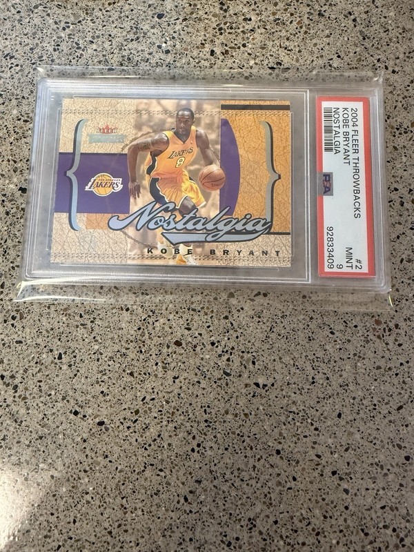 2004 Fleer Throwbacks Kobe Bryant Nostalgia PSA 9 945/1996 Pop 14 Only 5 Higher