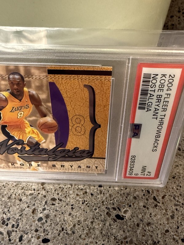 2004 Fleer Throwbacks Kobe Bryant Nostalgia PSA 9 945/1996 Pop 14 Only 5 Higher view 2