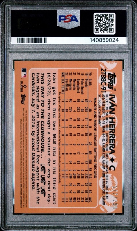 Ivan Herrera /299 Rookie Auto Series 2 PSA 10 2023 Topps Silver Pack RC POP 4 view 2