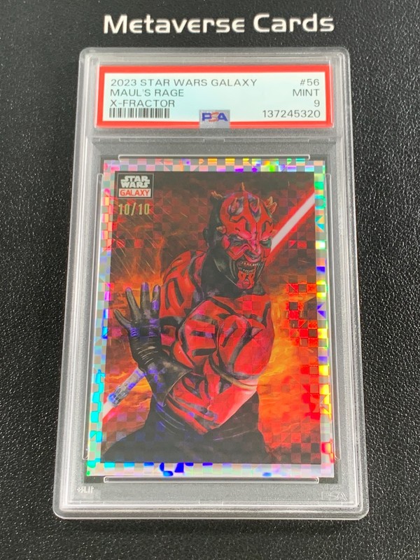 2023 Topps Chrome Star Wars Galaxy Maul's Rage X-Fractor 10/10 1/1 SSP PSA 9