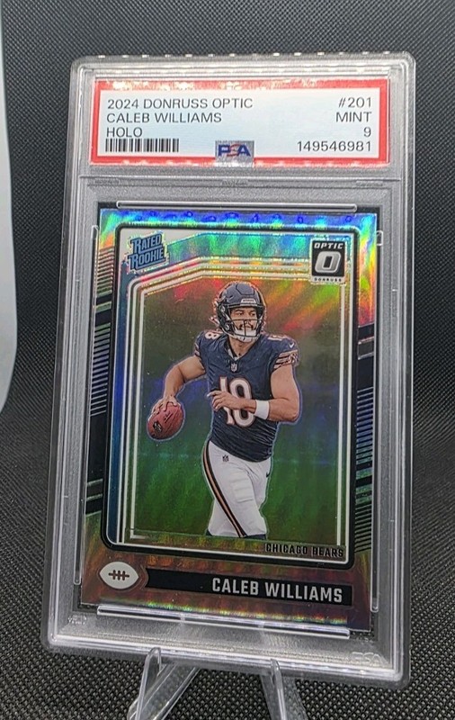 2024 Donruss Optic Caleb Williams Rated Rookie Card #201 HOLO Prizm PSA 9 RC