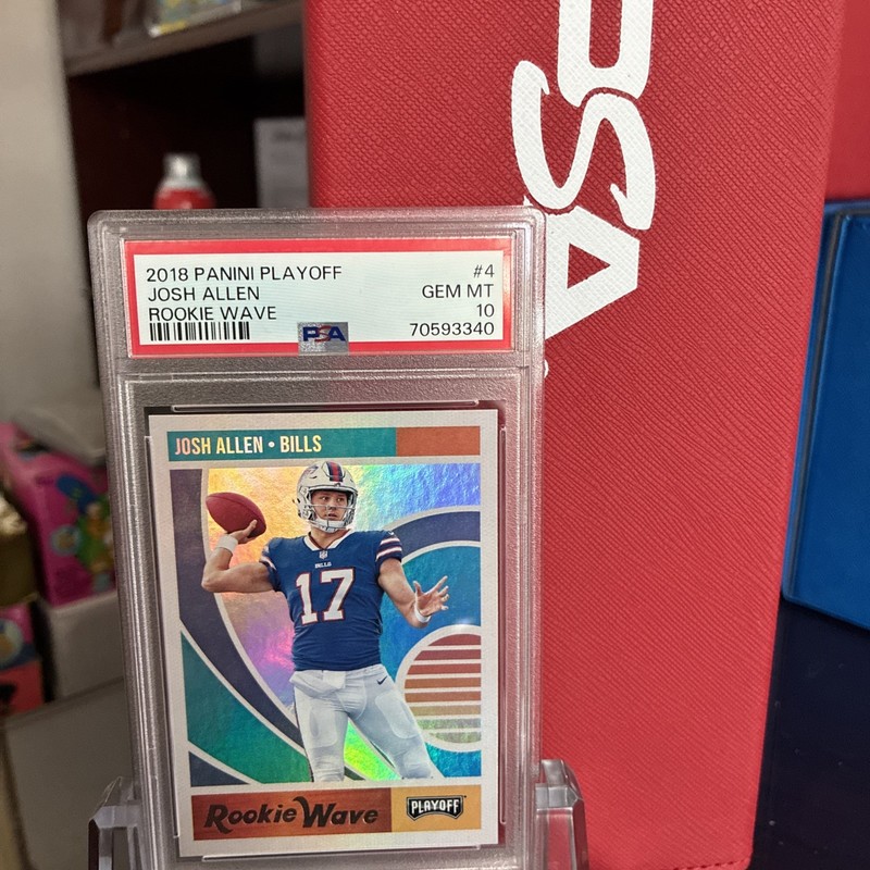 2018 Panini Playoff Josh Allen Rookie Wave PSA 10 Card #4 Buffalo Bills