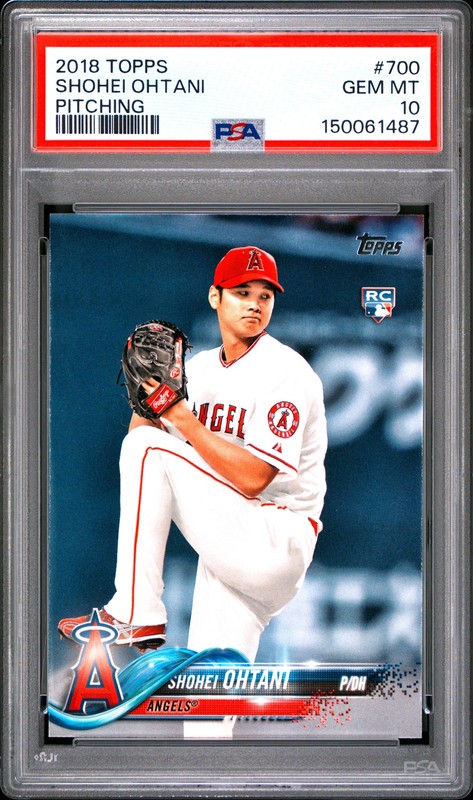 150061487 Shohei Ohtani 2018 Topps #700 Rookie RC PSA 10