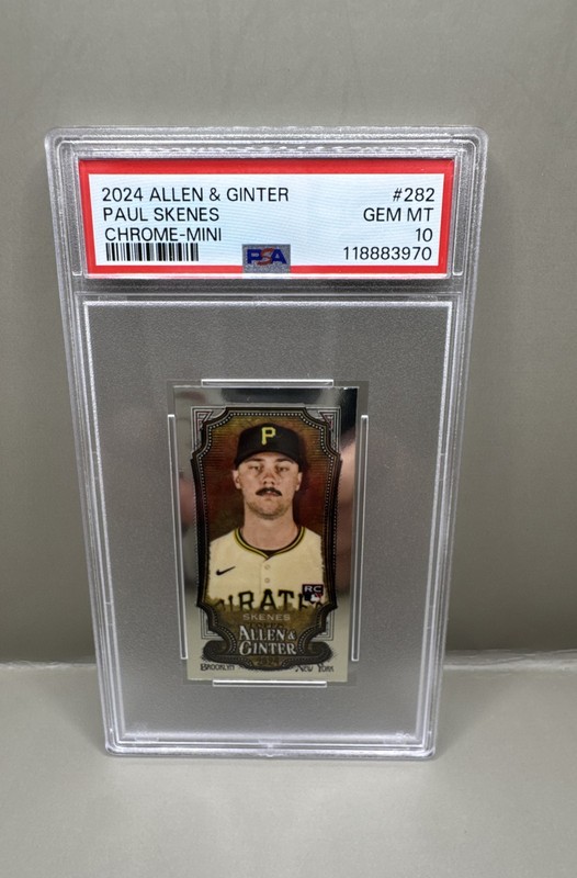 2024 Topps Allen & Ginter - Chrome Paul Skenes #282 Mini - Rookie - PSA 10