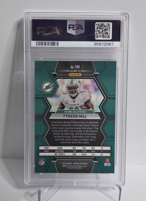 2023 Panini Mosaic - Tyreek Hill #144 Genesis Mosaic Prizm CASE HIT! PSA 10 view 2