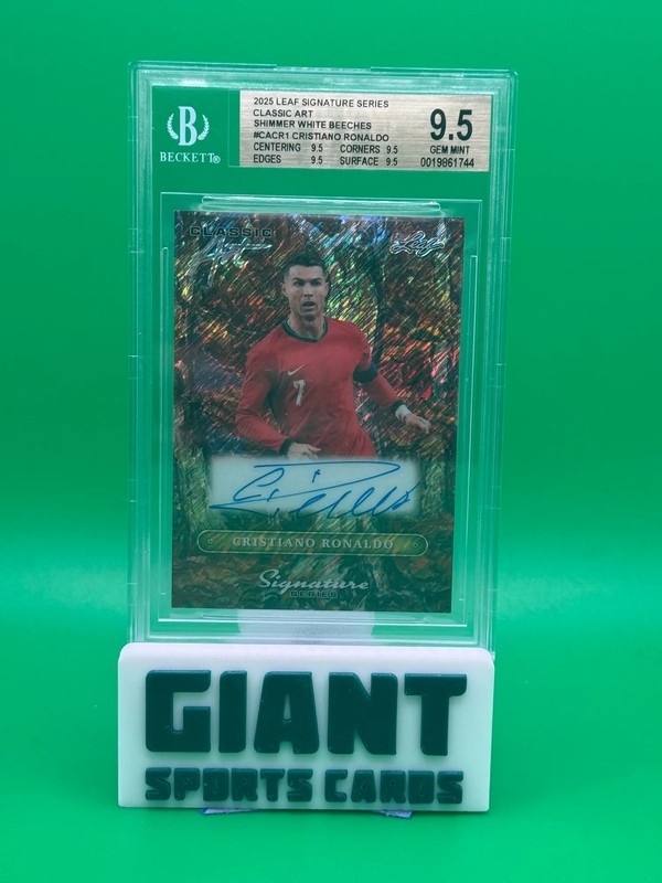 2025 Leaf Signature Series Art Shimmer Cristiano Ronaldo Auto 1/1 BGS 9.5