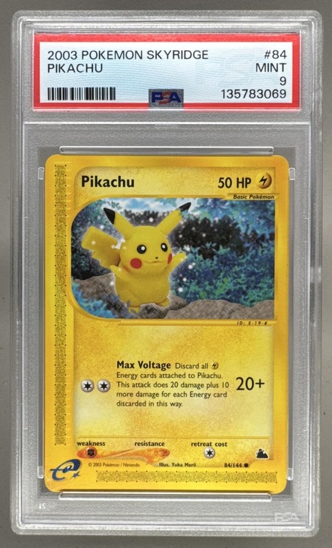 135783069 Pikachu 2003 Pokemon Skyridge #84 PSA 9