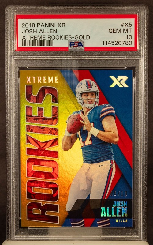 JOSH ALLEN 2018 Panini Xr Gold Xtreme RC Rookie /10 PSA 10 POP 1