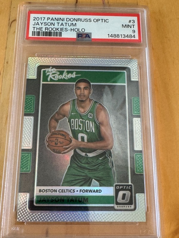 Jayson Tatum 2017-18 Optic The Rookies #3 HOLO PRIZM PSA 9 MINT RC Celtics