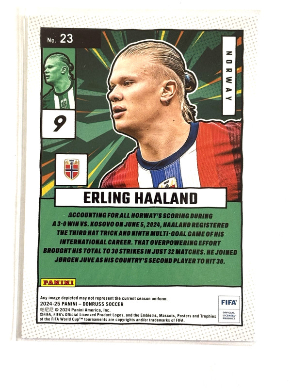 2024-25 Panini Donruss Erling Haaland Net Marvels #23 view 2