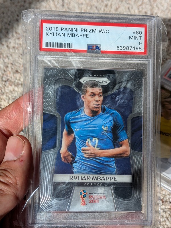 2018 Panini Prizm World Cup Kylian Mbappe Rookie PSA 9 France #80 Rc 