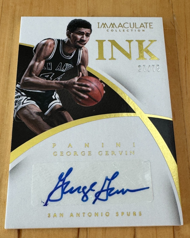 George Gervin 2014-15 Panini Immaculate Collection #33 AUTO /75 HOF Spurs