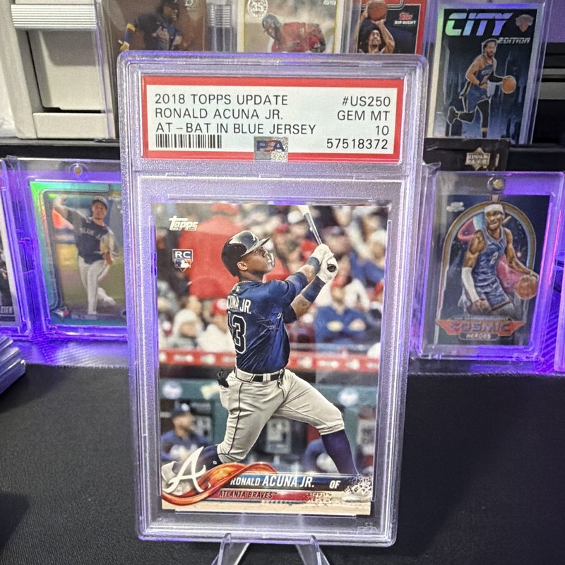 Topps 2018 Update Ronald Acuna Jr. RC Base #US250 PSA 10 Braves