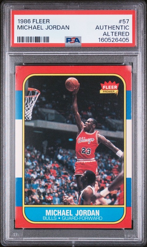 1986-87 Fleer Basketball - Michael Jordan #57 PSA Authentic Altered Just Graded