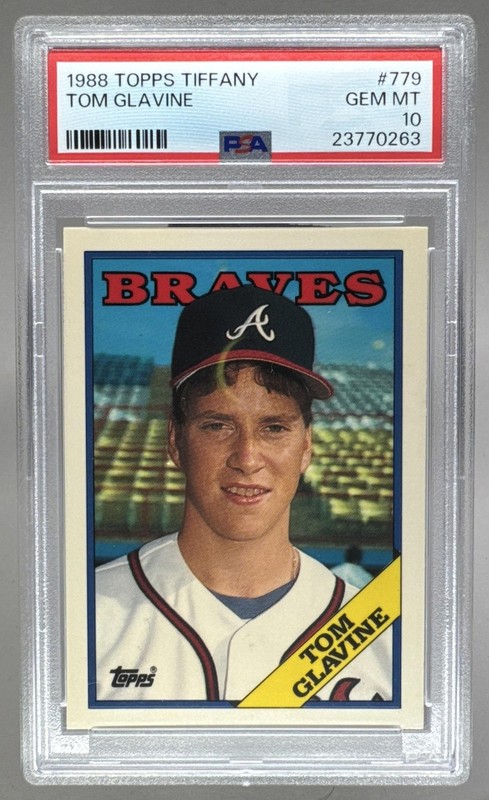 23770263 Tom Glavine 1988 Topps Tiffany #779 RC PSA 10