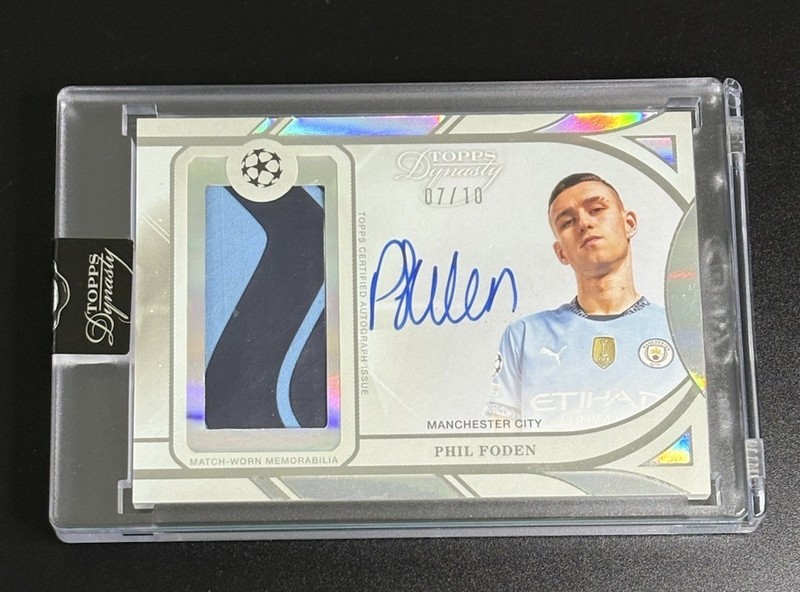 2024-25 Topps Dynasty UCC UCL Phil Foden /10 Game Used On Card Auto Man City