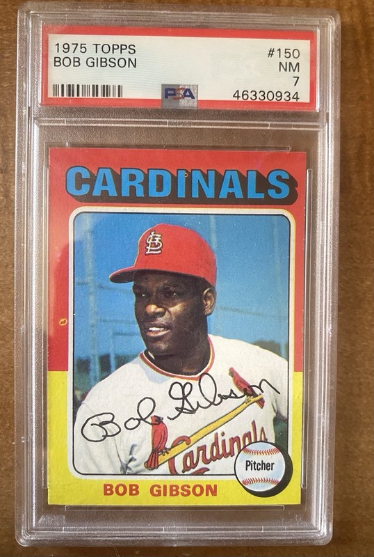 1975 Topps Bob Gibson PSA 7 NM #150 St Louis Cardinals Vintage Baseball Card MLB