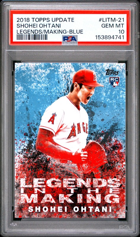 4741 Shohei Ohtani 2018 Topps Update Blue Legends in the Making RC PSA 10