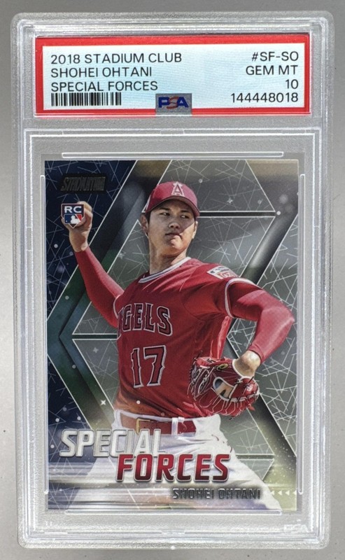 144448018 Shohei Ohtani 2018 Topps Stadium Club #SF-SO Special Forces RC PSA 10