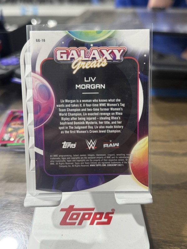 #GG-16 LIV MORGAN GALAXY GREATS REFRACTOR  - 2026 Topps WWE Cosmic Chrome view 2